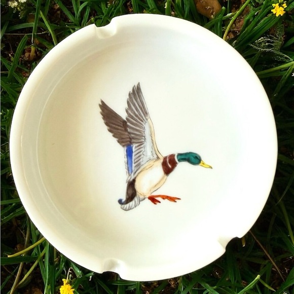 Vintage Other - Vintage Mallard Duck Porcelain Ashtray